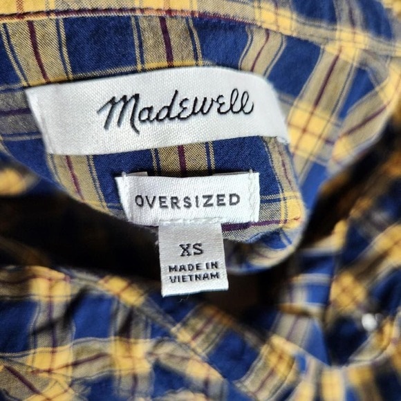 Madewell The Signature Poplin Crop Shirt‎ Plaid Womens XS - Picture 8 of 11